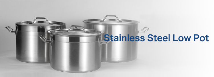 Wholesale Commercial Pots Restaurant Kitchen Stainless Steel Thick Compound Bottom Cooking Stock Pots