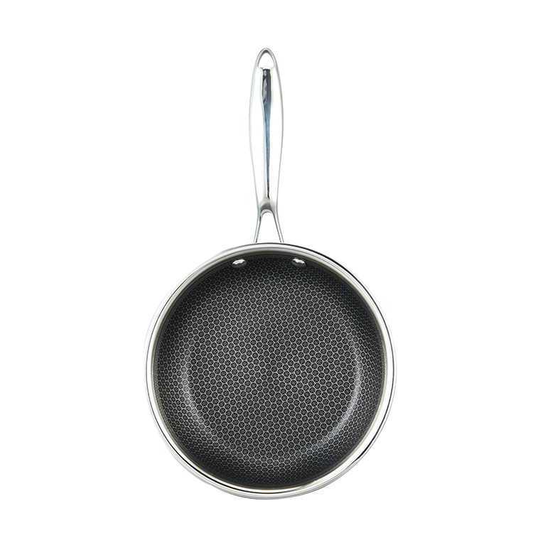 3pcs Tri-ply Stainless Steel Honeycomb Non Stick Frying Pan Set