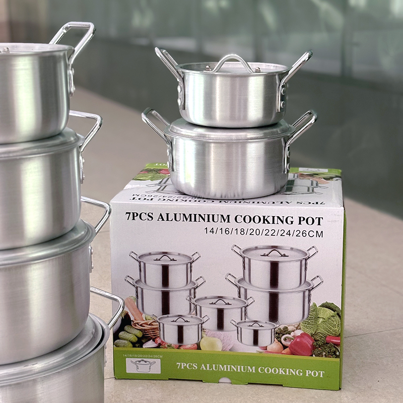 14Piece Classic Non-Stick Aluminum Cookware Set Sanding Kitchen Soup Pot Ustensiles De Cuisine Stock Pot for Cooking