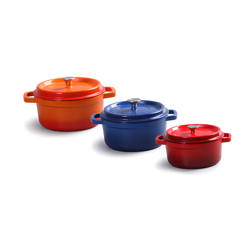Wholesale Custom Logo Enameled Pot and Cast Iron Dutch Oven Gift Set for Corporate Promotion