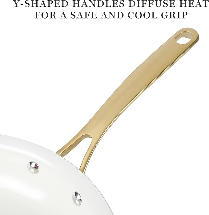 Geling Chinese Factory Premium White Non Stick Ceramic Kitchen Frying Pan Sets Wholesale Non Toxic Aluminum Cookware Sets