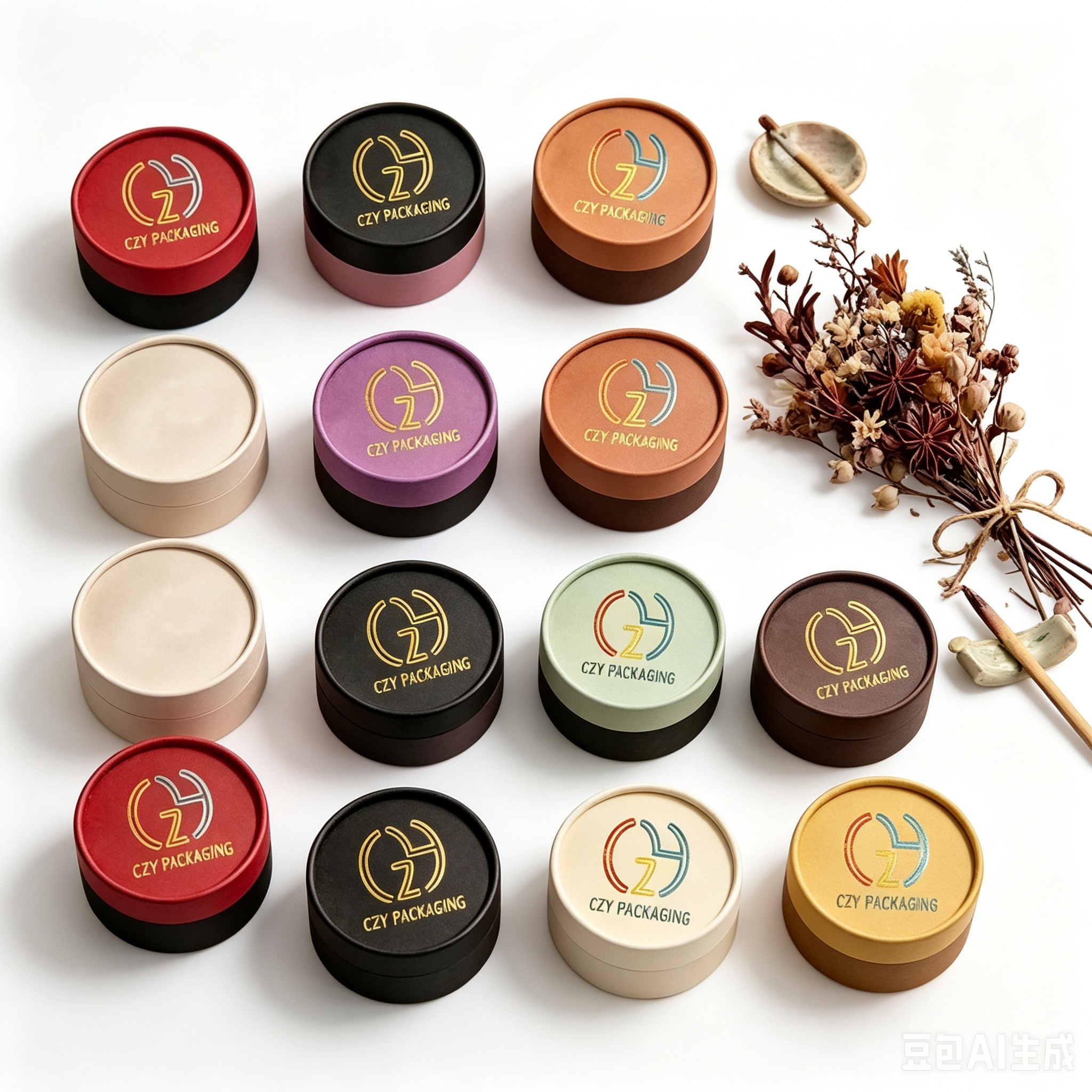 Food-Safe Baking Custom Four-Color Print, Specialty Paper Construction Cheese Cake Paper Tube Packaging
