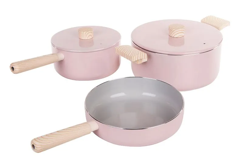China Factory Price 8PCS Non Stick Ceramic Coating Induction Bottom Aluminum Cookware