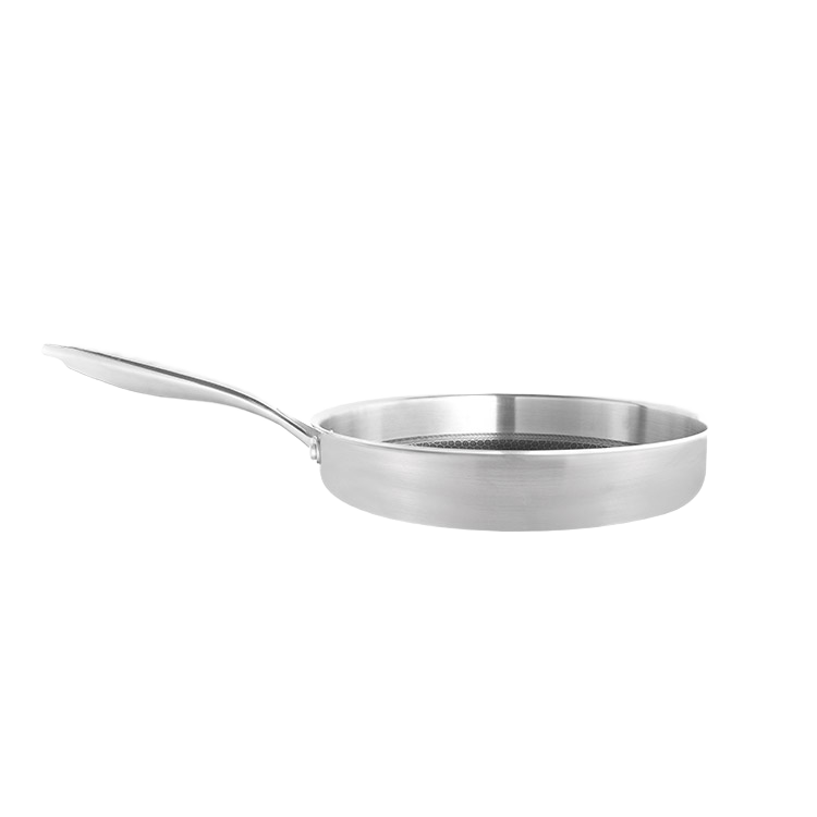 New Design Triply 304 Stainless Steel Non Stick Fry Pan Round Pan for Kitchen Cooking