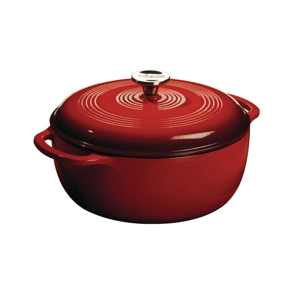 Pre-Seasoned Cast Iron Dutch Oven With Dual Handles Cooking Pot Cast Iron Casserole Pot