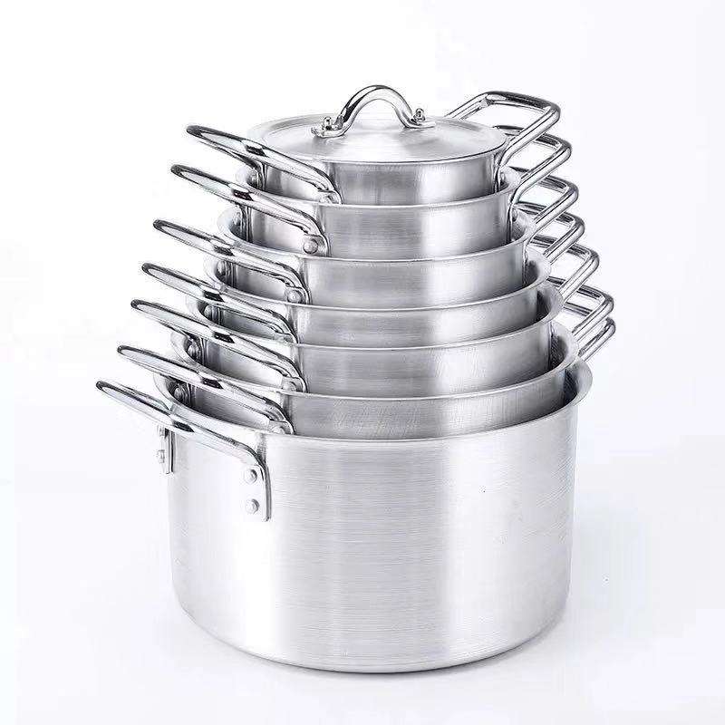 Modern 7-Piece Eco-Friendly Aluminum Cookware Sets for Home &amp; Restaurant Use Induction Ready Dishwasher Safe