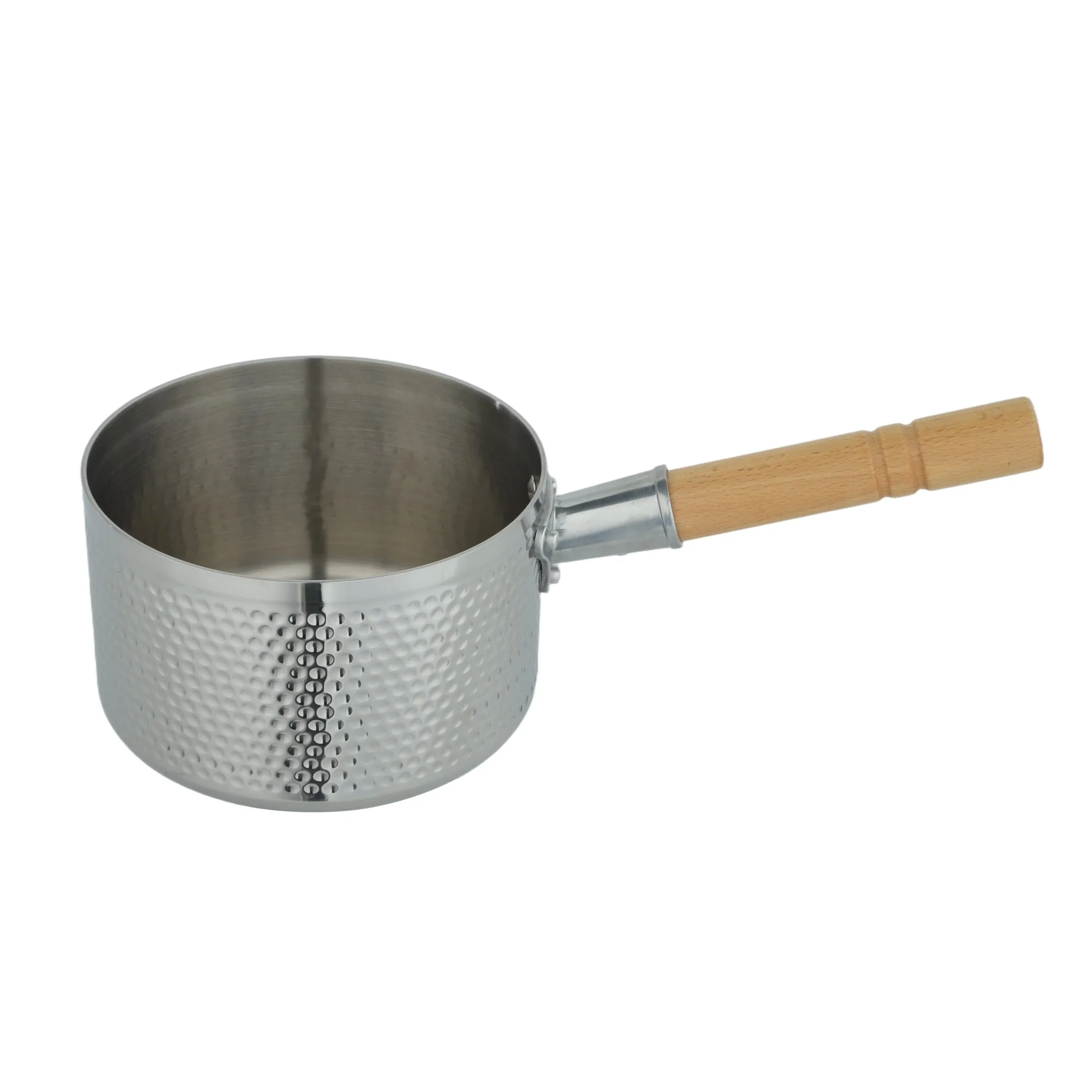 Tr-Ply Stainless Steel Cookware Set Wood Handle Saucepan