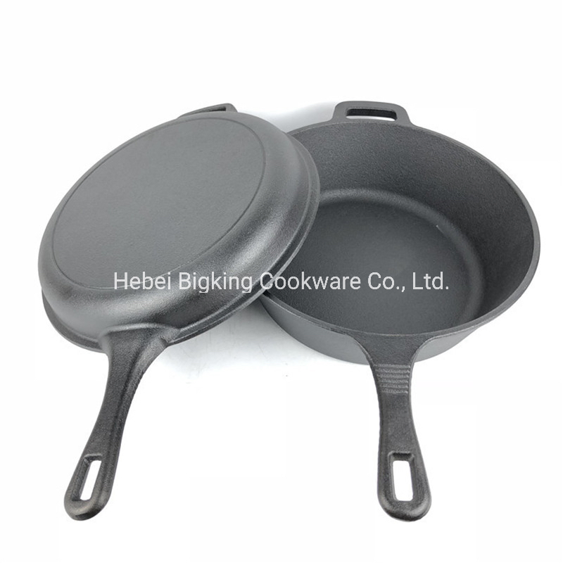 Amazon Top Selling Double Use Combo Cooker 3 Quart Cast Iron Sauce Pan