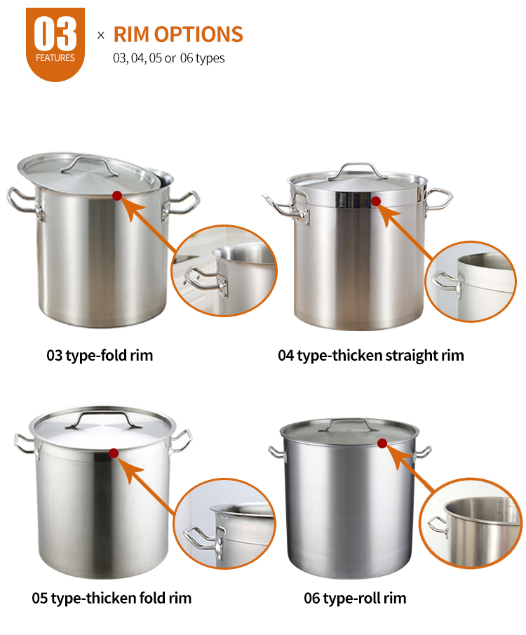 30L 304 Stainless Steel Stock Pot With Lid and Compound Bottom Cooking Pot