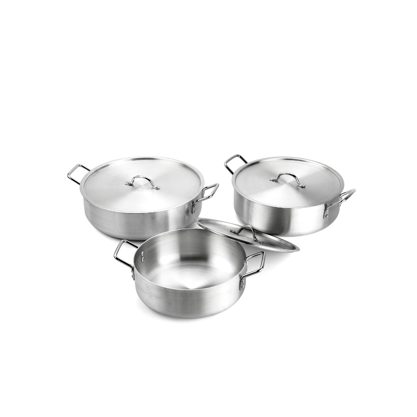 Hotel Restaurant Commercial Thickened Aluminum Pot Non-stick Bottom Soup Aluminum Bucket Household Large Aluminum Pot Set