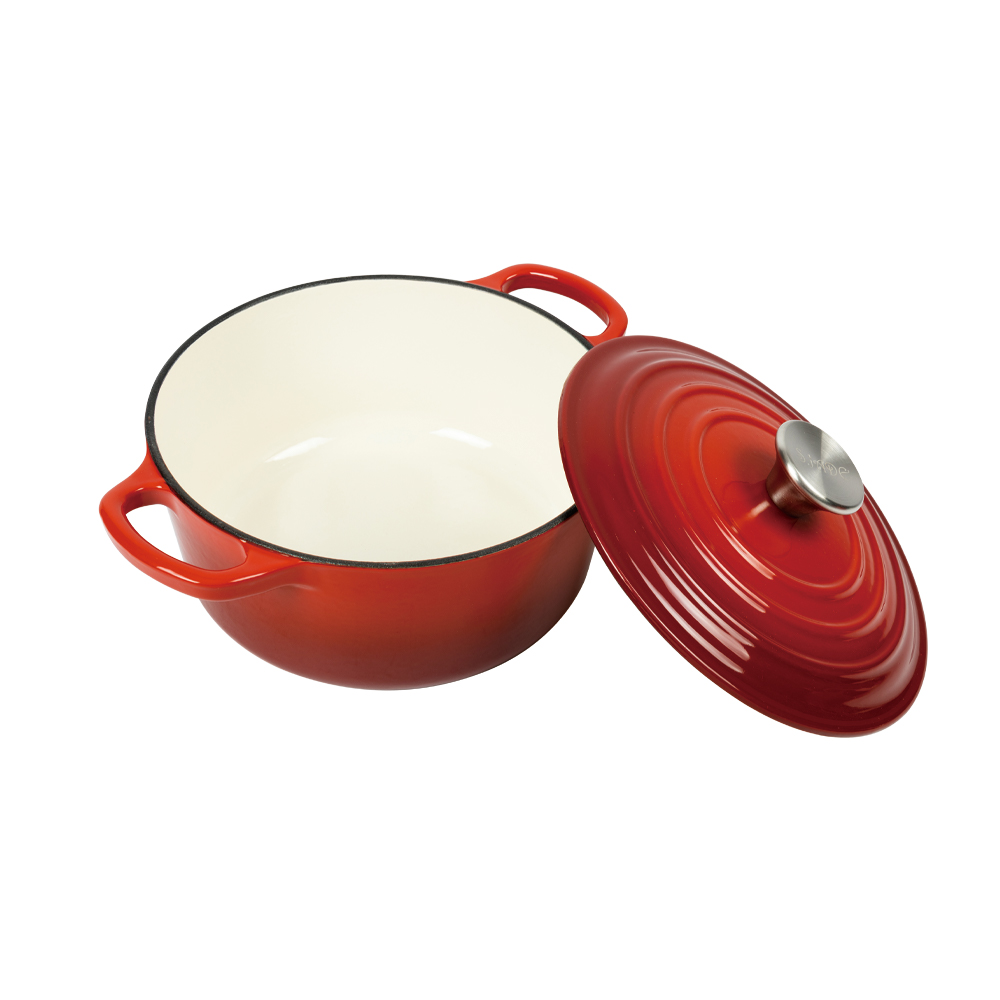 Kitchen Customizable Enameled Dutch Oven Cast Iron Cookware Casserole Cooking Soup &amp; Stock Pots and Pans Set