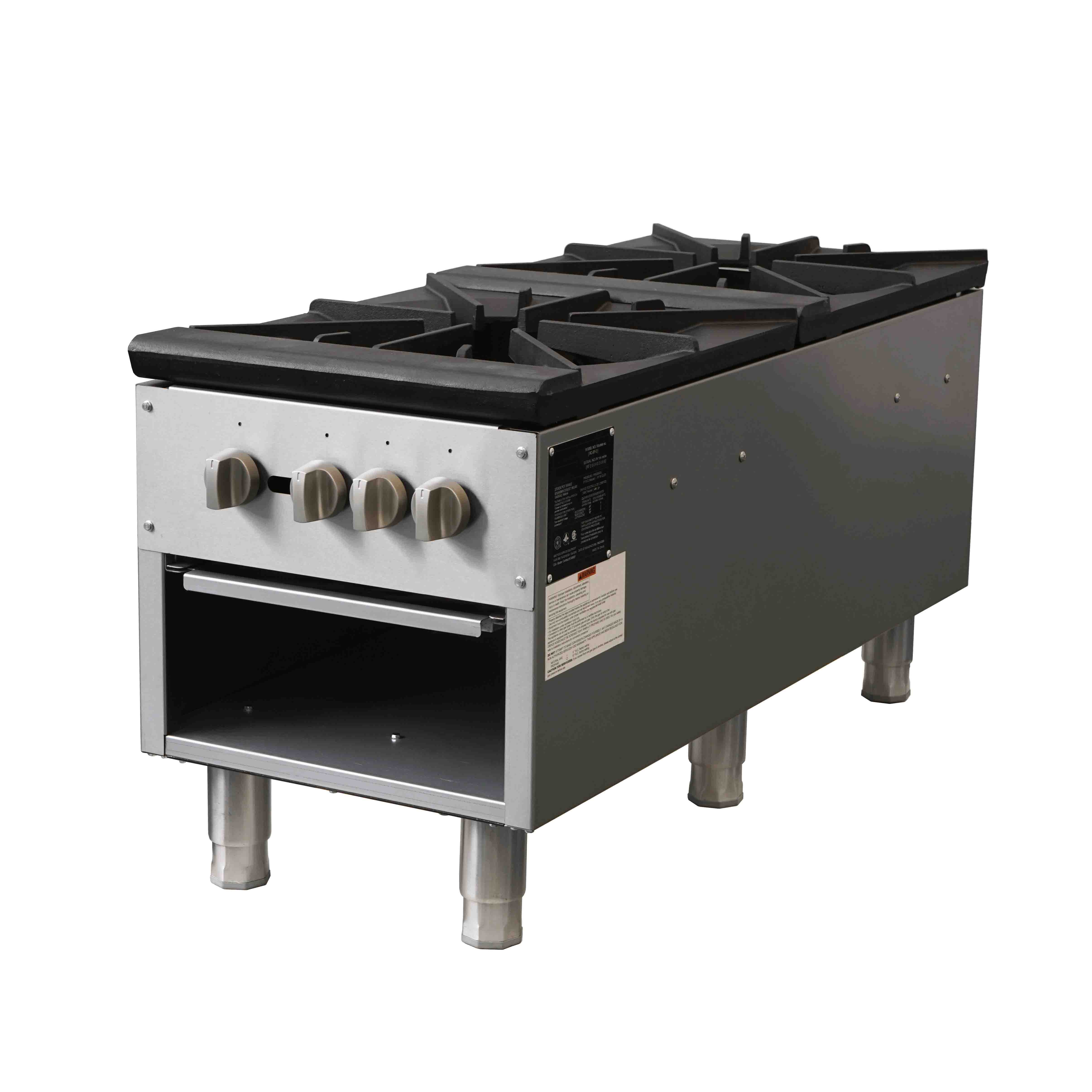 Commercial Kitchen Equipment 1 Burner Stainless Steel Gas Stove Stock Pot Range with Wok Burner