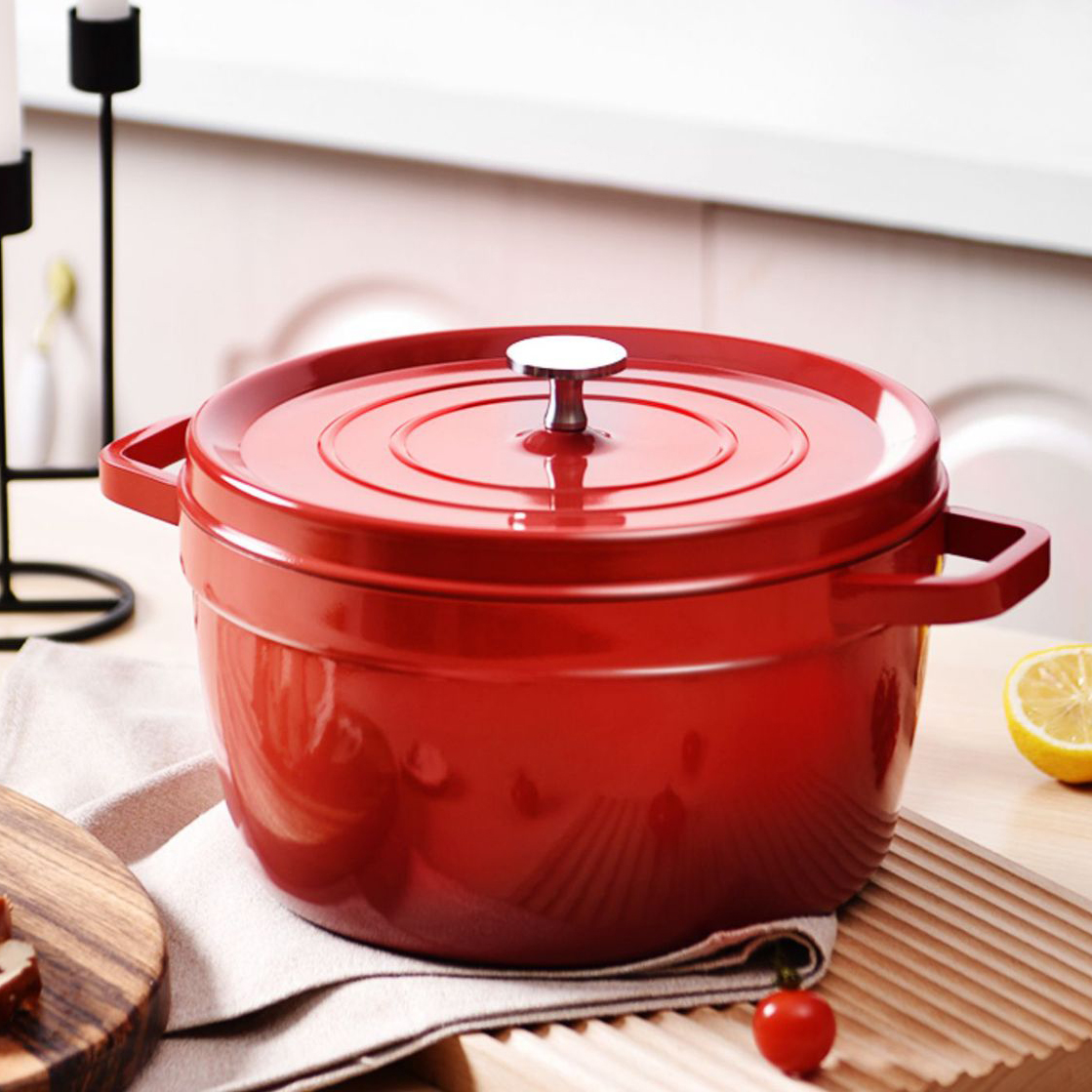 Wholesale Custom Logo Enameled Pot and Cast Iron Dutch Oven Gift Set for Corporate Promotion