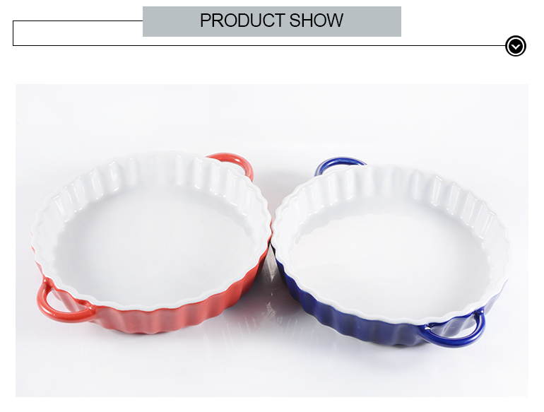 Wholesale Bake Ware Home Kitchen Use Oven Safe Ceramics Bakeware Set Ceramic Baking Dish Pan Sets 6/8/9 Inch Cake Pans