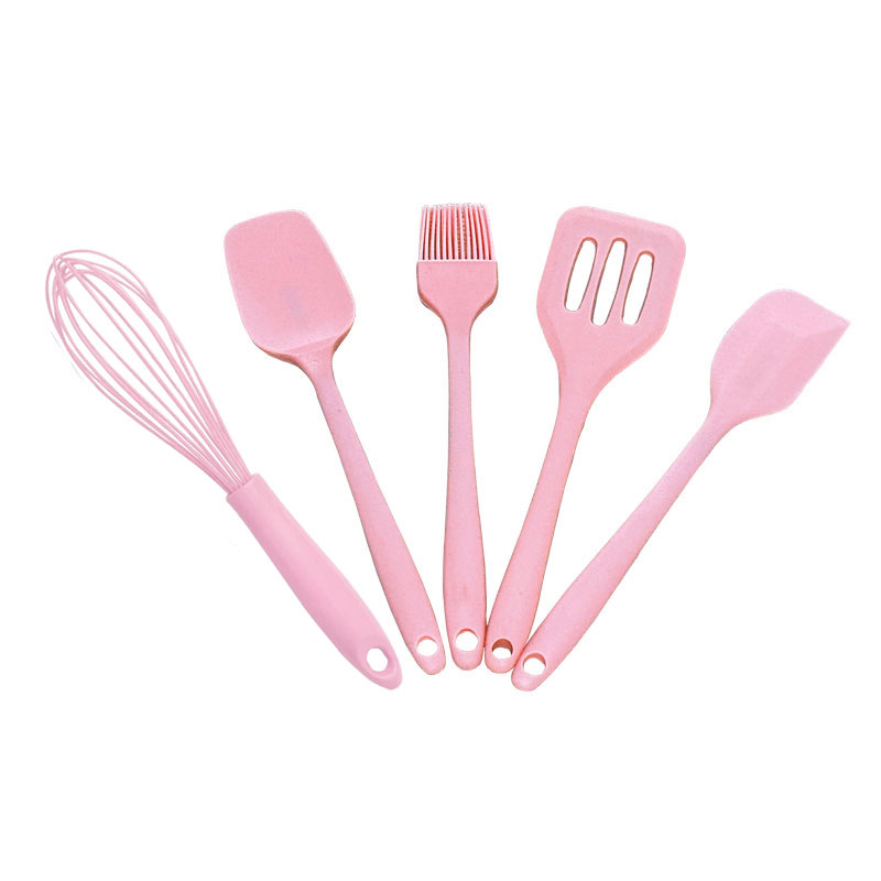 Cute Pink Silicone Pastry Baking Tools Kitchenware Cake Accessories Set for Kids for Bread Bake Cooking Kitchen Bakery Supplies