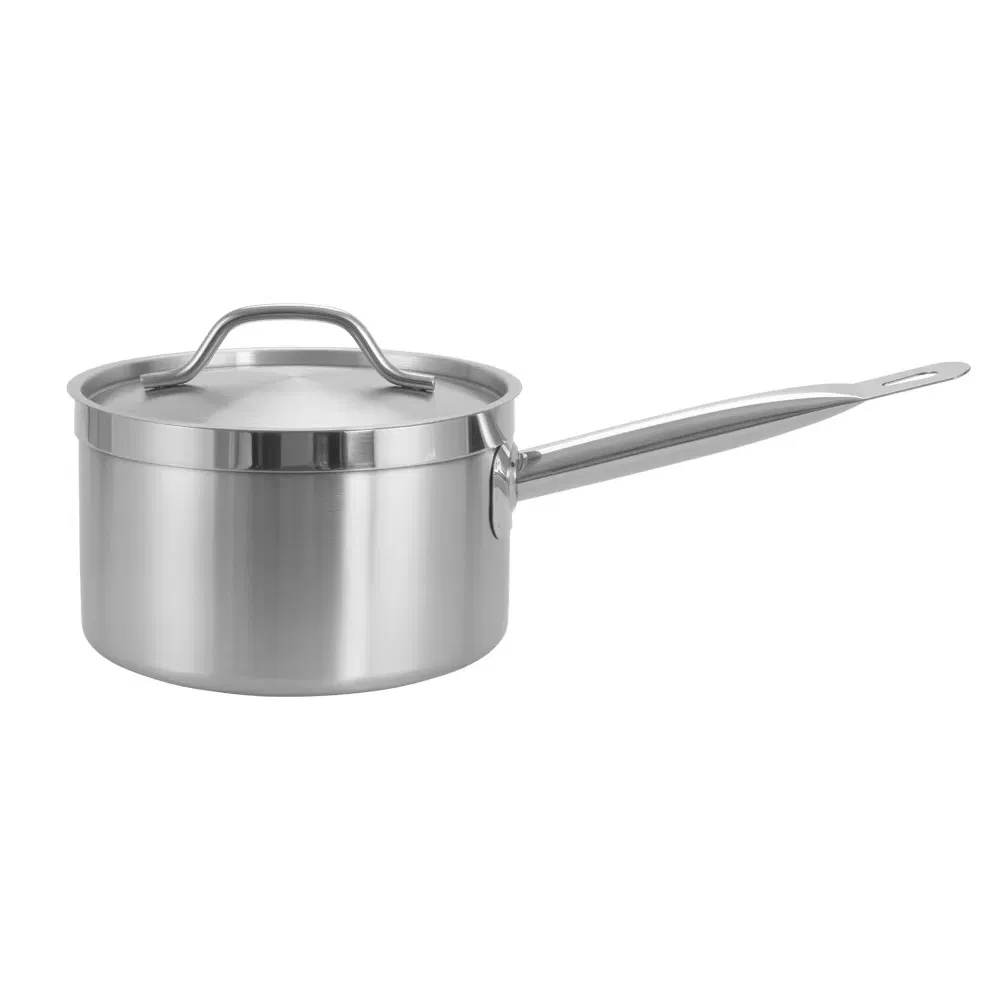 Multipurpose Stainless Steel Sauce Pan with Lid Cooking Induction Pot for Restaurant Kitchen Milk Pot Cookware