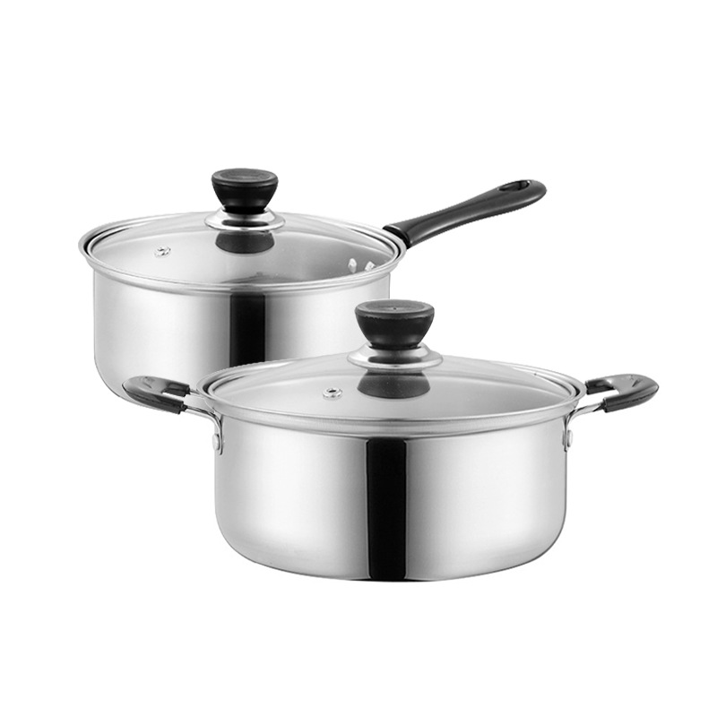 Wholesale High Quality Heat Resistant Stainless Steel Cookware Sets No Bottom Material No Coating for Commercial Kitchen OEM ODM