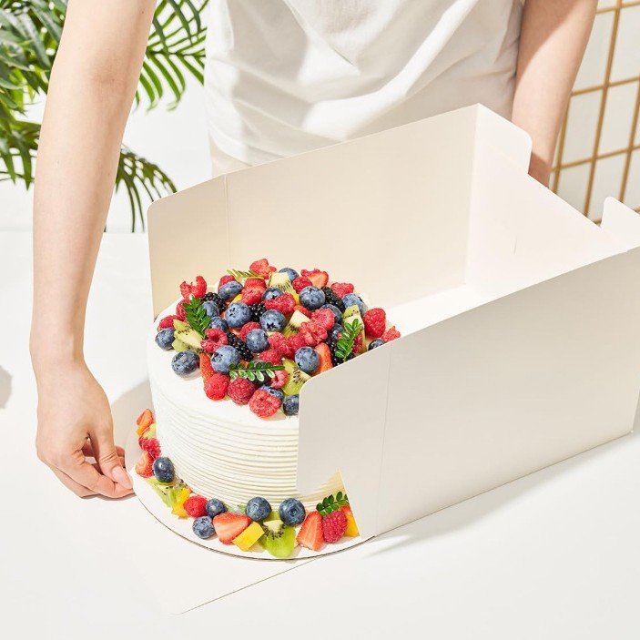 Wholesale Luxury Birthday Transparent Large Tall Layer Custom Cake Boxes With Window