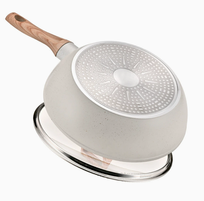 Modern Eco-Friendly 12-Piece Granite Kitchen Cookware Set Dishwasher &amp; Oven Safe Cast Aluminum Pots and Pans Nonstick