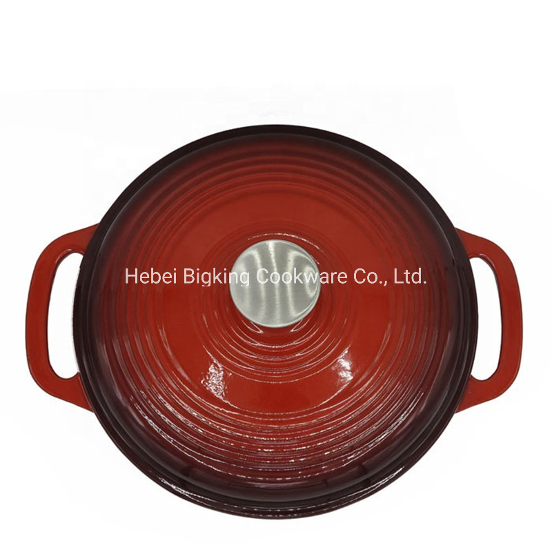 Christmas Gift Enamel Cast Iron Cookware Casserole Dish with Ss Knob