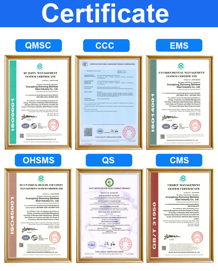 Product and quality certifications