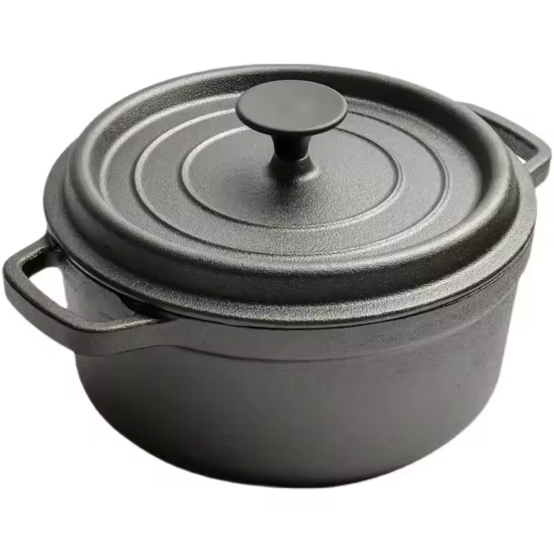 Classic Style 24Cm Enameled Cast Iron Cookware 9.5'' Cast Iron Dutch Oven Cast Iron Dutch Oven Set With Double Handle