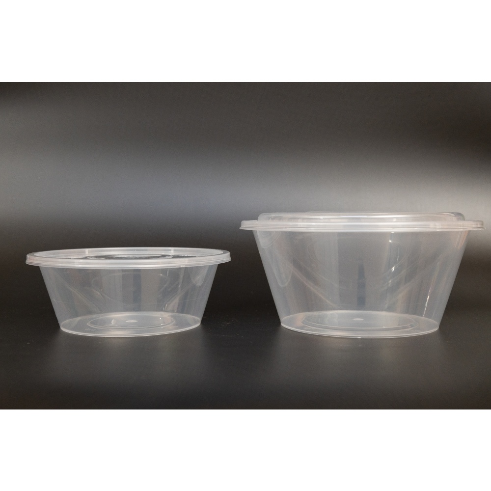 Round Rectangular PP Food-Grade Leakproof Clear Microwavable Disposable Plastic Soup &amp; Food Container To Go With Lid