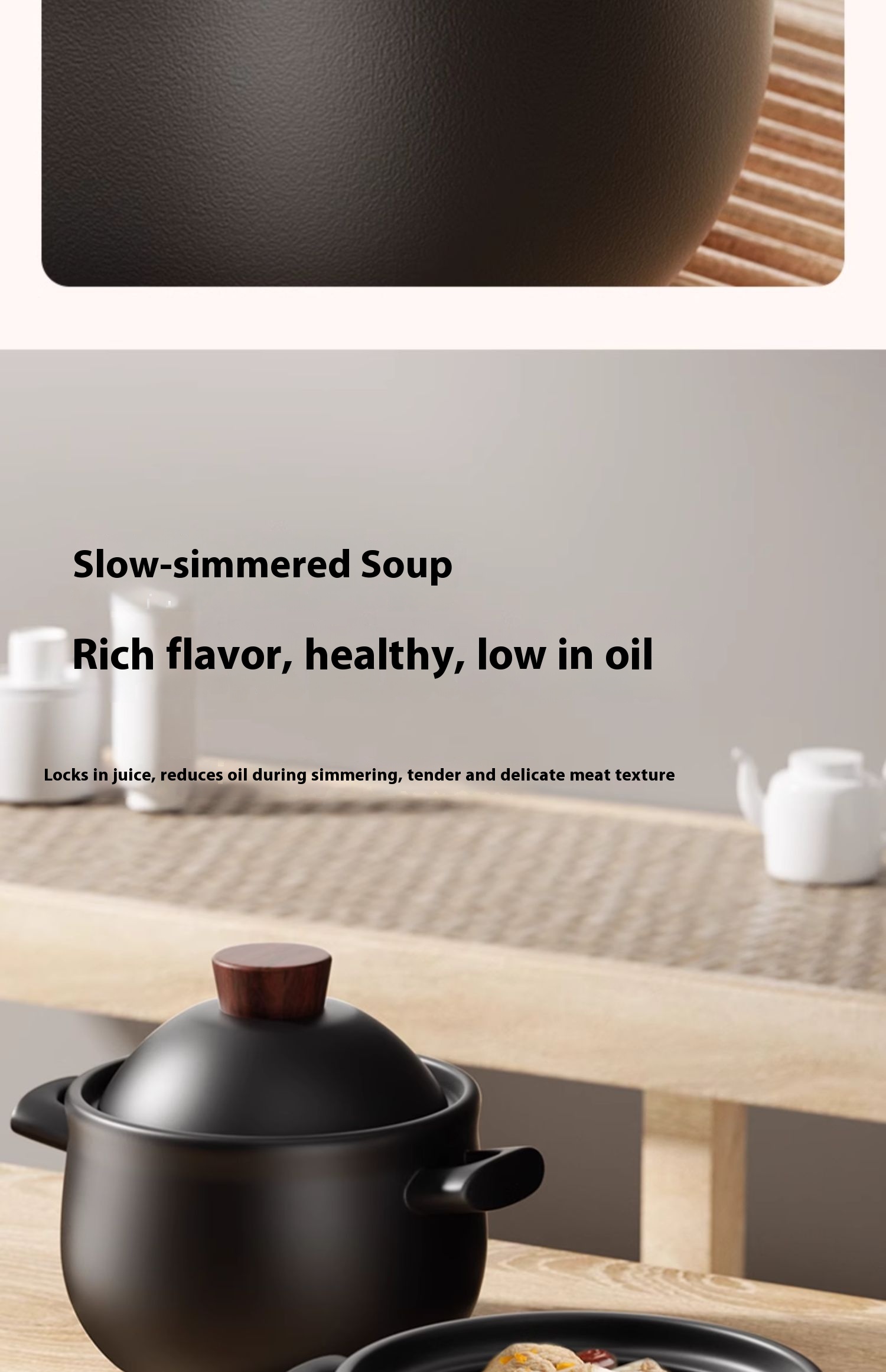 Ceramic Clay Pot Stew Soup Porridge High Temperature Resistant Gas Stove Compatible Dry Burning Non-Cracking Casserole