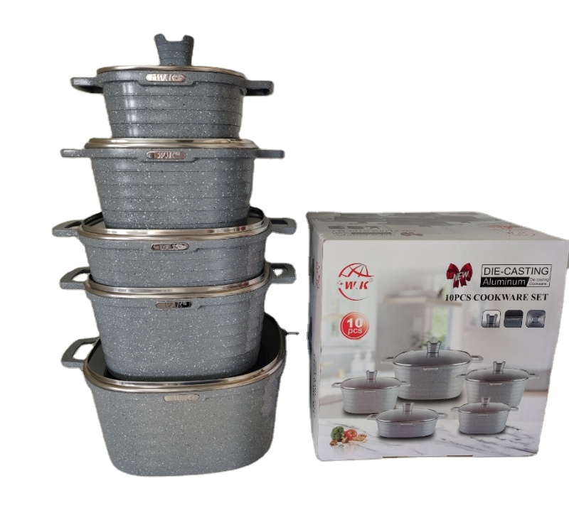 Hot Selling Luxury 10 Pieces Kitchen Accessories Set Cookware New Arrival Popular Cookware Set