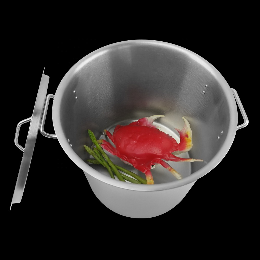 Restaurant Kitchen Commercial Soup Stock Pots Stainless Steel Heavy Duty Stock Pot