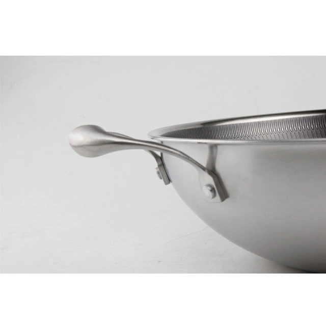 30cm Stainless Steel Tri-Ply Non-Stick Fry Pan with Glass Lid Honeycomb Design Non-Toxic and Eco-Friendly Kitchen Tool