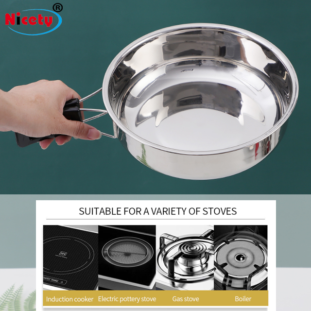 Factory Wholesale Lightweight Camping Cookware Set for Hiking Backpacking Outdoor Mess Kit With Folding Handle