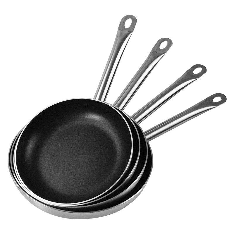 Modern Design Sizes From 22cm to 40cm Metal Home Commercial Use Round Aluminum Cooker Sets Fry Pans