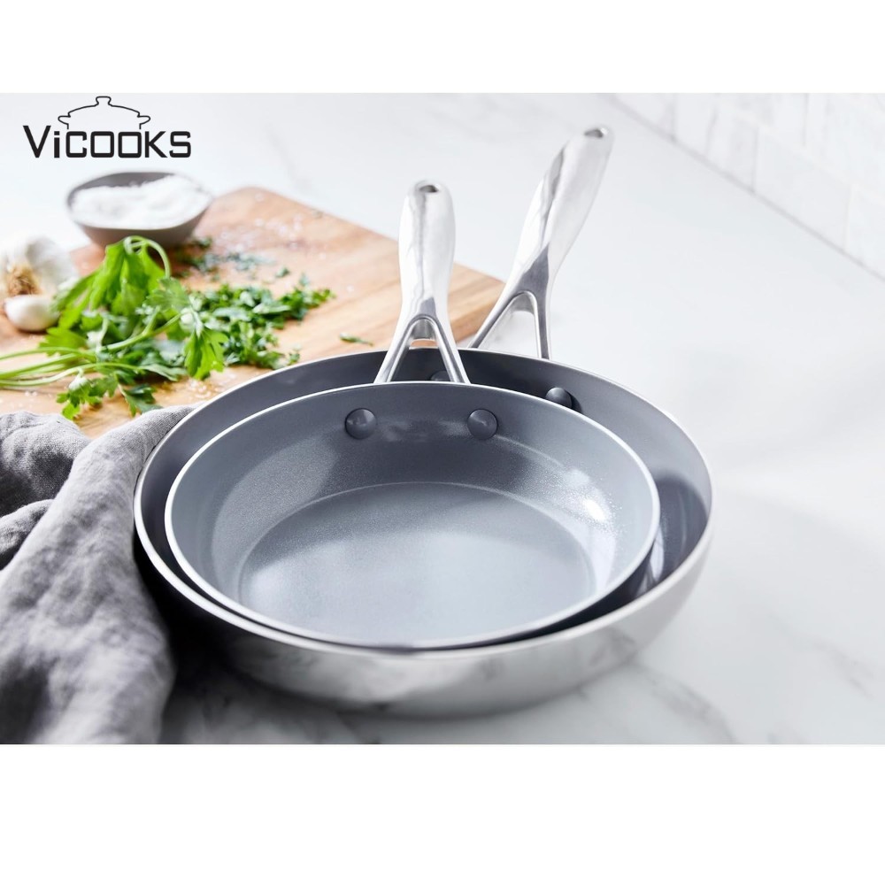 Tri-ply Ceramic Coated Frying Pan Details