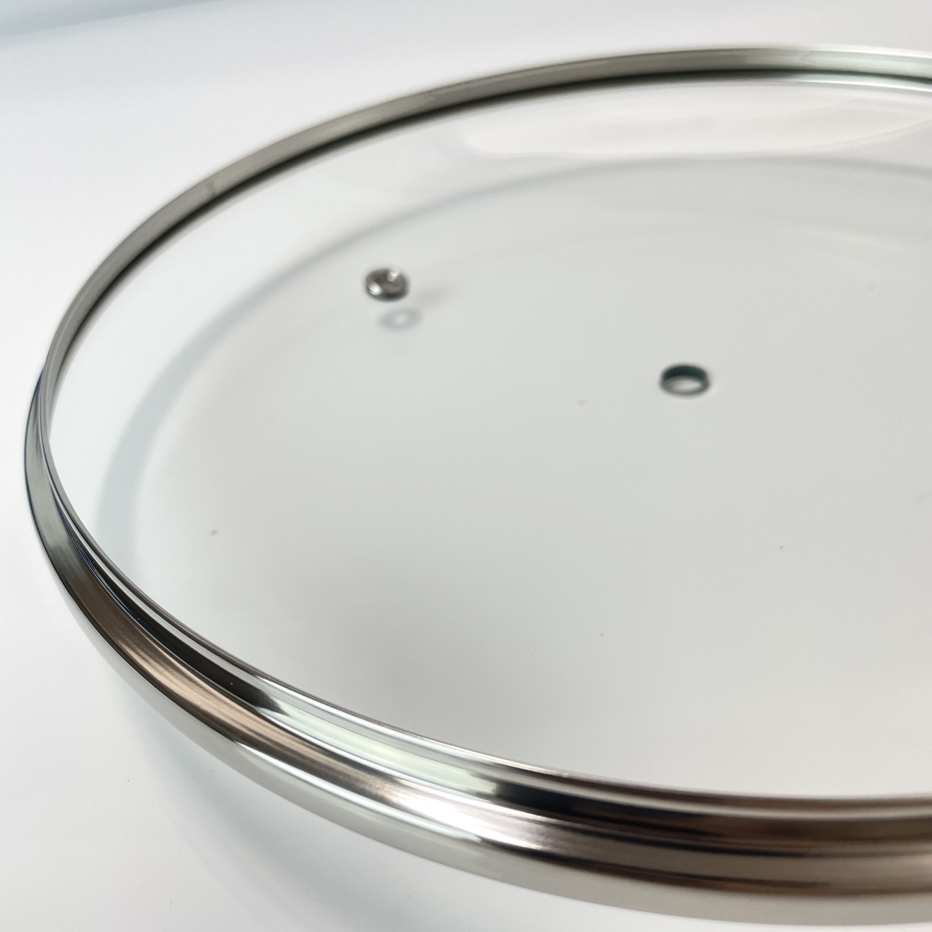 Stainless Steel Non-Stick Cookware Set With Round C-Type Glass Lid Pots And Wok Parts