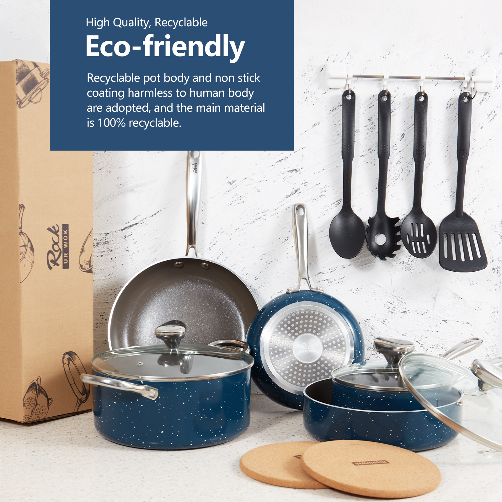 Kitchen Cookware Wholesale Custom Ware Cooking Pot Non Stick Cookware Sets Soup Pots Frying Pan Set