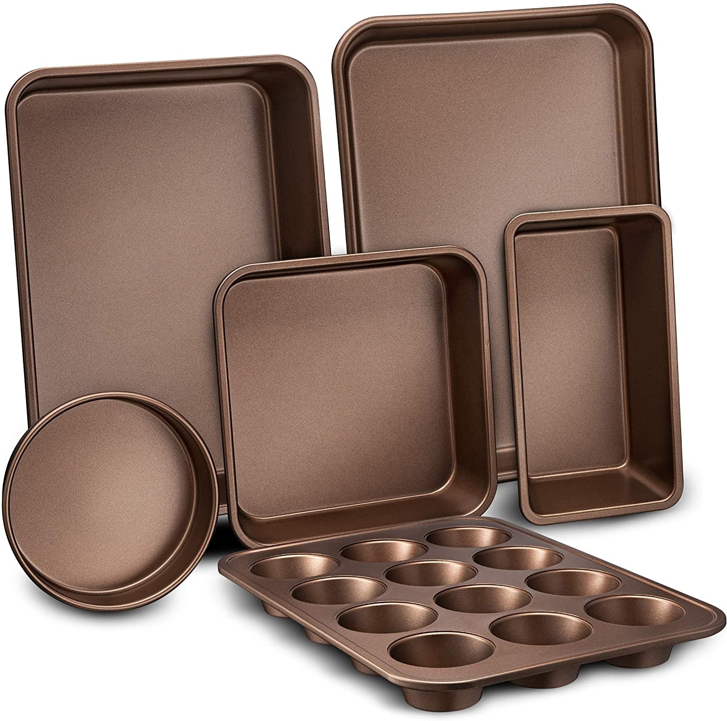 Wholesale Non-Stick Carbon Steel Bakeware Custom Round Rectangle Baking Pan Kitchen Baking Tray Cookie Cupcake Pan Sets for Oven
