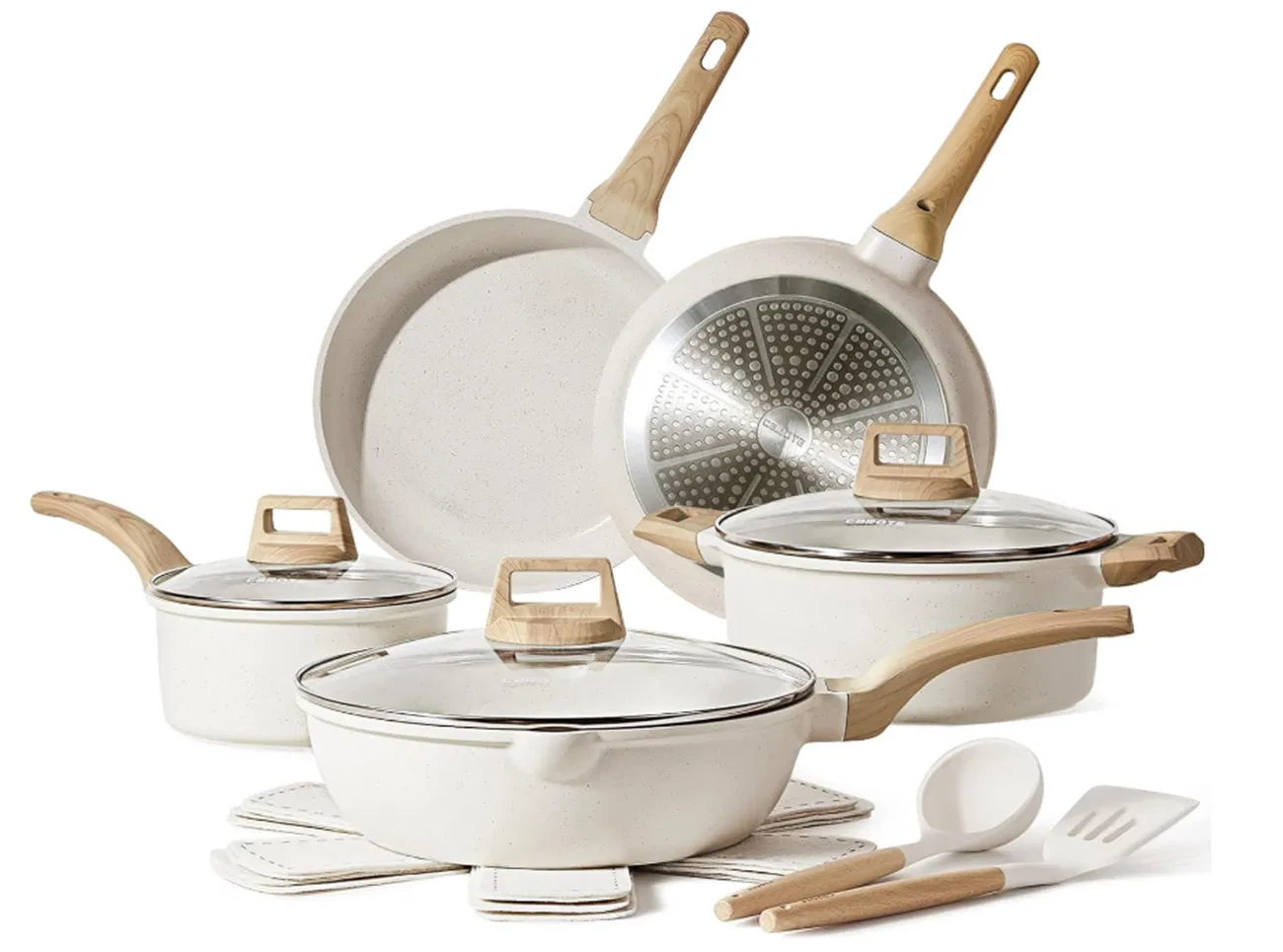 14 PCS Nonstick Ceramic Pots and Pans Cookware Set