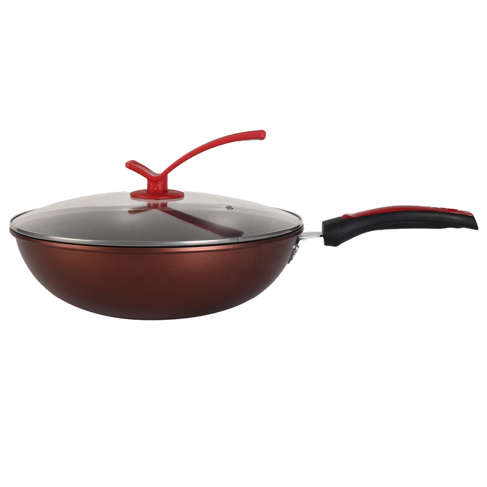 Kitchen Cookware Saute Pan Sauce Pots Deep Skillet Nonstick Pans Cast Iron Tradition Wok With Lid