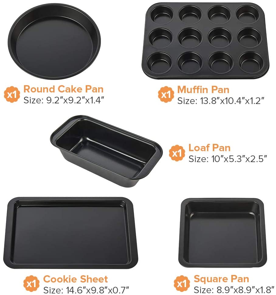 Wholesale Non-Stick Carbon Steel Bakeware Custom Round Rectangle Baking Pan Kitchen Baking Tray Cookie Cupcake Pan Sets for Oven