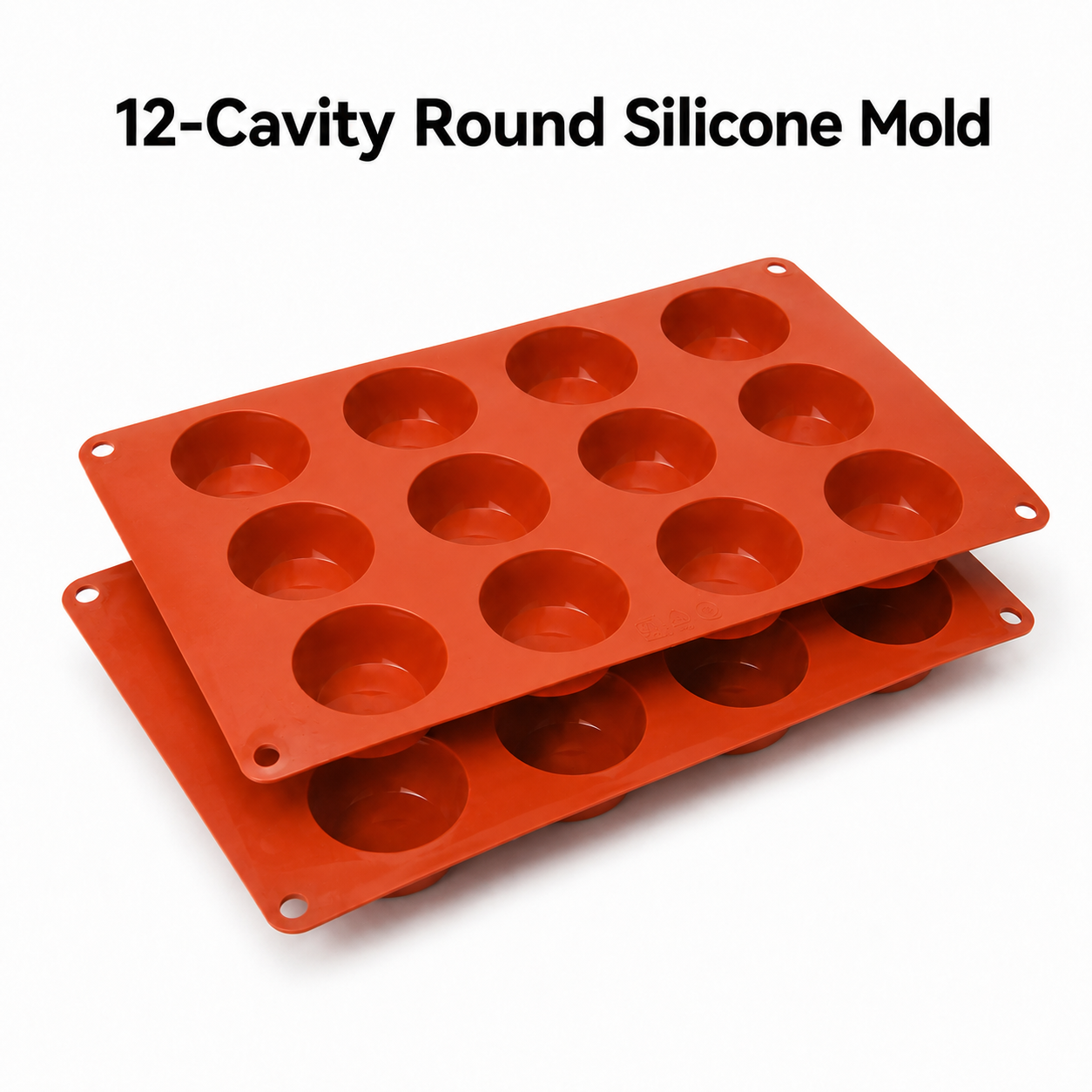 12 Cavity Silicone Cheesecake Mold Round Baking Tray Non Stick Reusable Bakeware for Dessert Bakery Kitchen Use