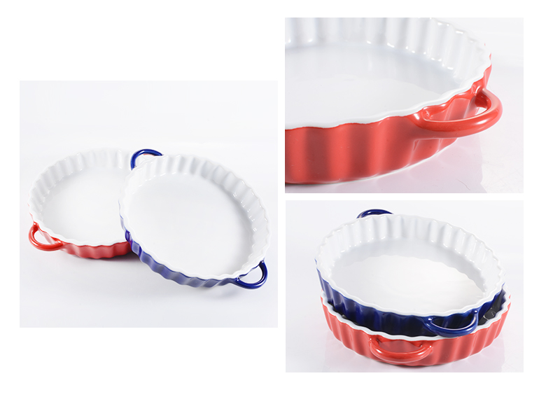 Wholesale Bake Ware Home Kitchen Use Oven Safe Ceramics Bakeware Set Ceramic Baking Dish Pan Sets 6/8/9 Inch Cake Pans