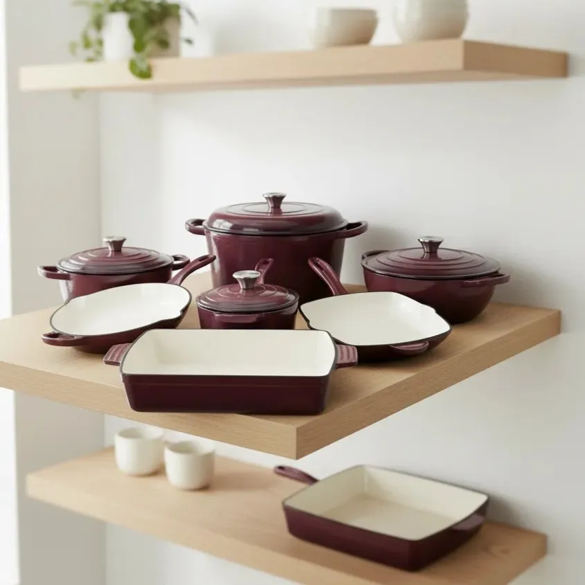 Enameled Cast Iron Cookware Set