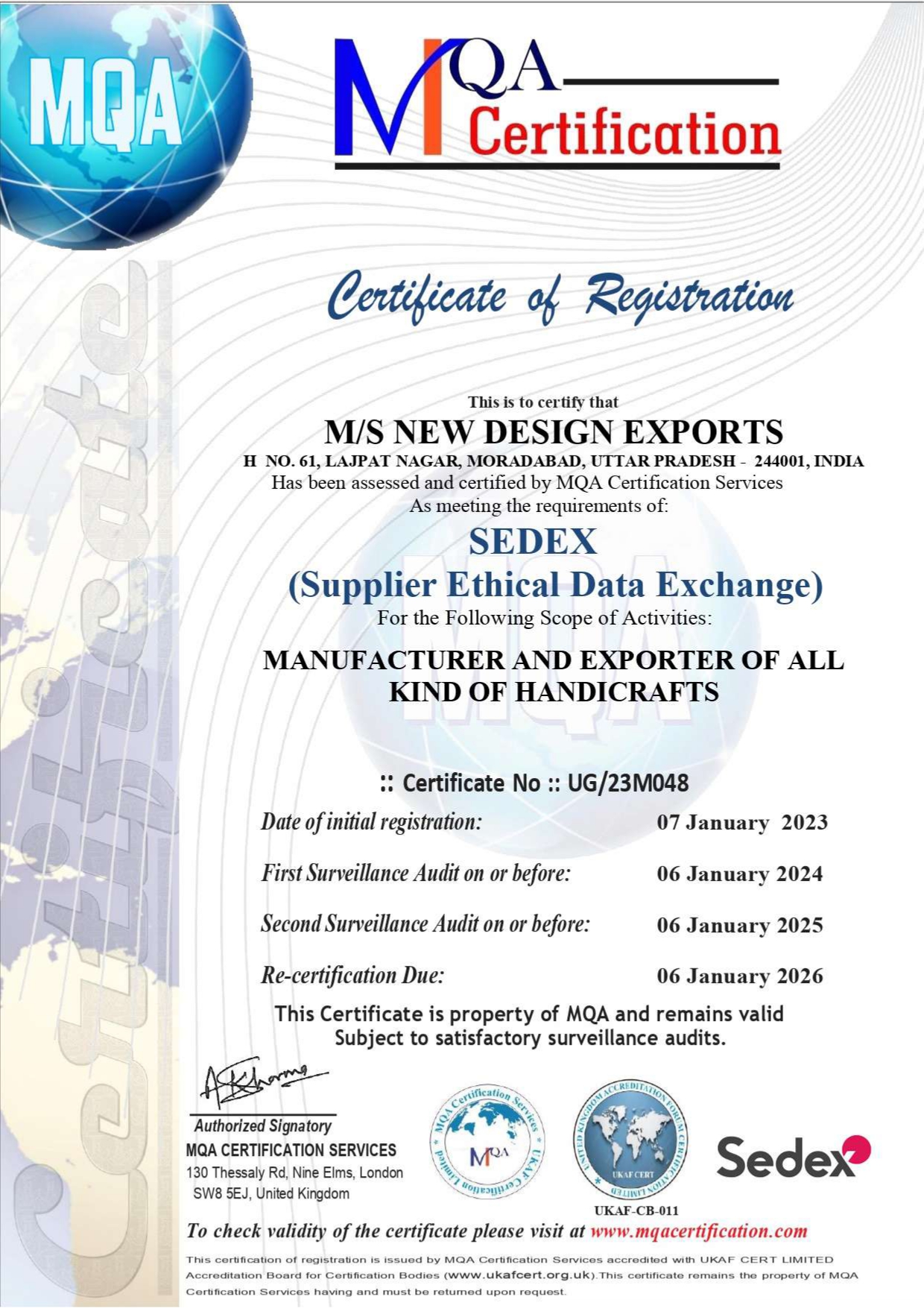 Certificate 6