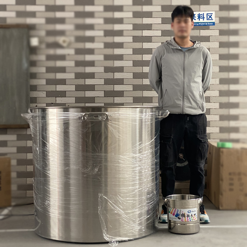 Factory Prices 780L Cooking Pot Composite Bottom Stock Pot Storage Container Commercial Stainless Steel Big Pots