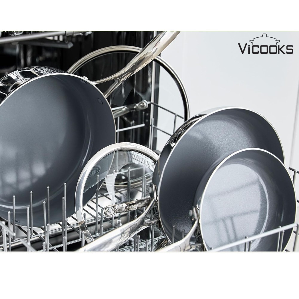 Tri-ply Ceramic Coated Frying Pan Details