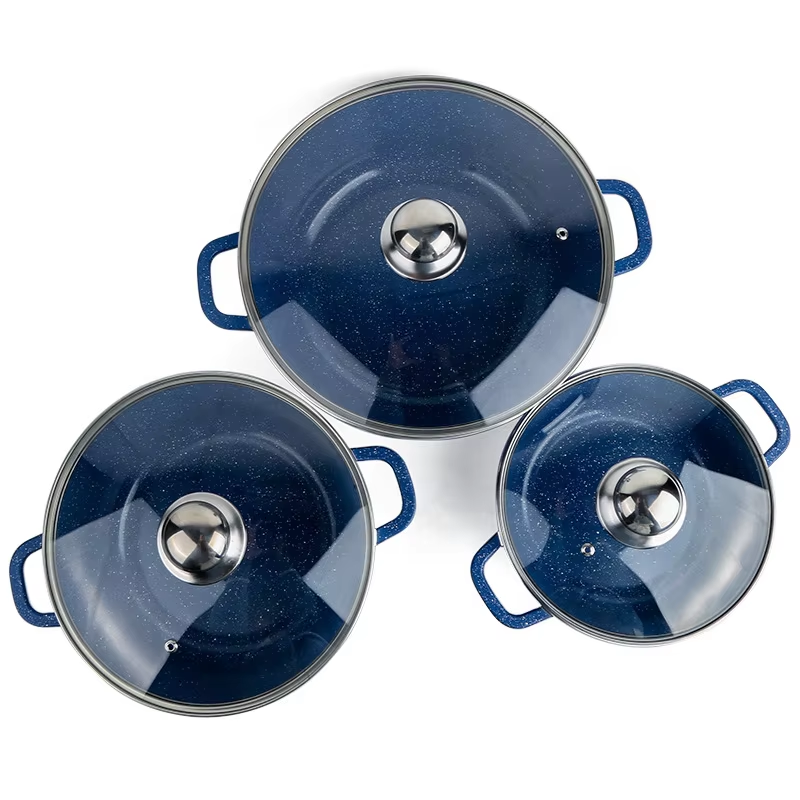 Cookware Set Cookware Kitchenware and Cookware with Glass Cover Professional 6pcs Metal Simple