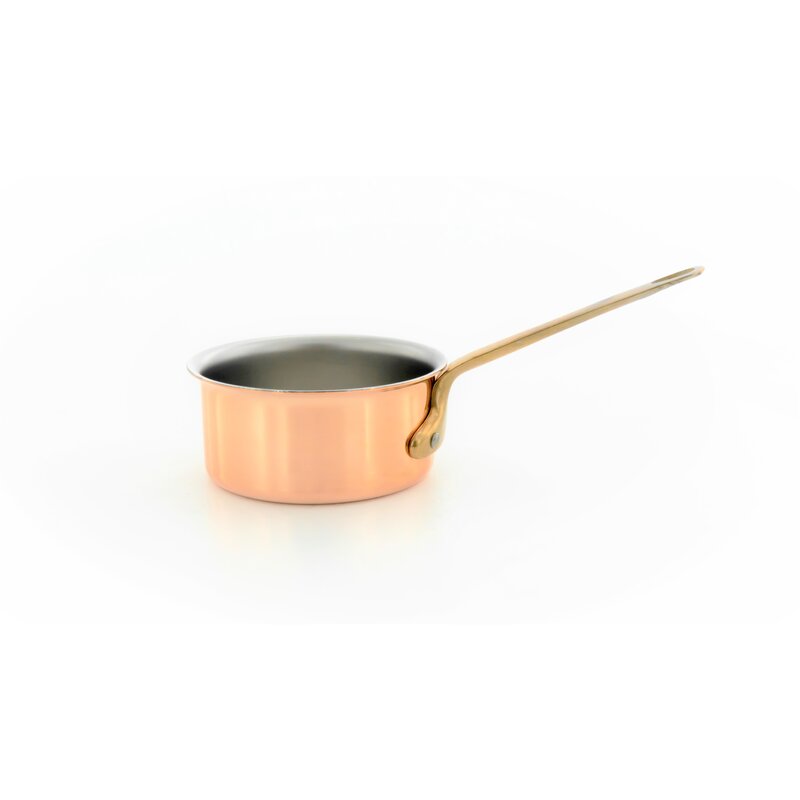 Premium Heavy Copper Sauce Pans Metal Kitchenware Set Elegant Durable Cookware Ideal For Home Hotel And Restaurant Use