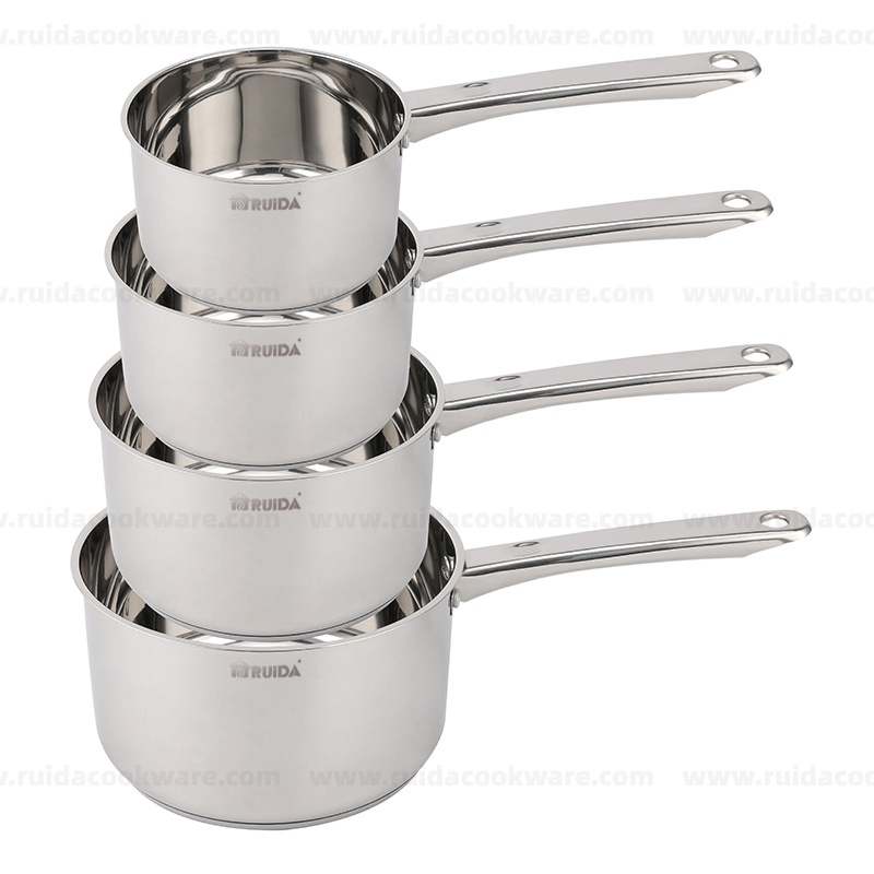 High Quality Kitchen Utensils Kitchenware Cookware 4PCS Stainless Steel Saucepan