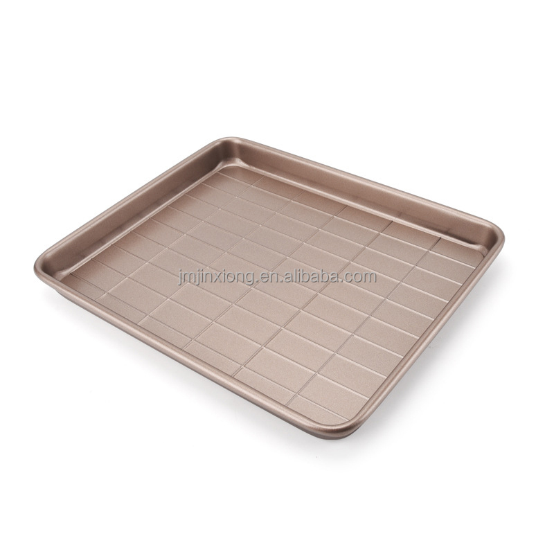 Rectangular 60 Grids Baking Pan Non-stick Snowflake Pastry Bakeware with Live Bottom Cake Mold